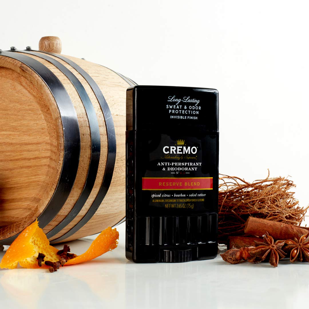 Cremo Reserve Blend Anti-Perspirant & Deodorant, Long-Lasting Sweat & Odor Protection, 2.65 Oz, 1 Oz : Beauty & Personal Care