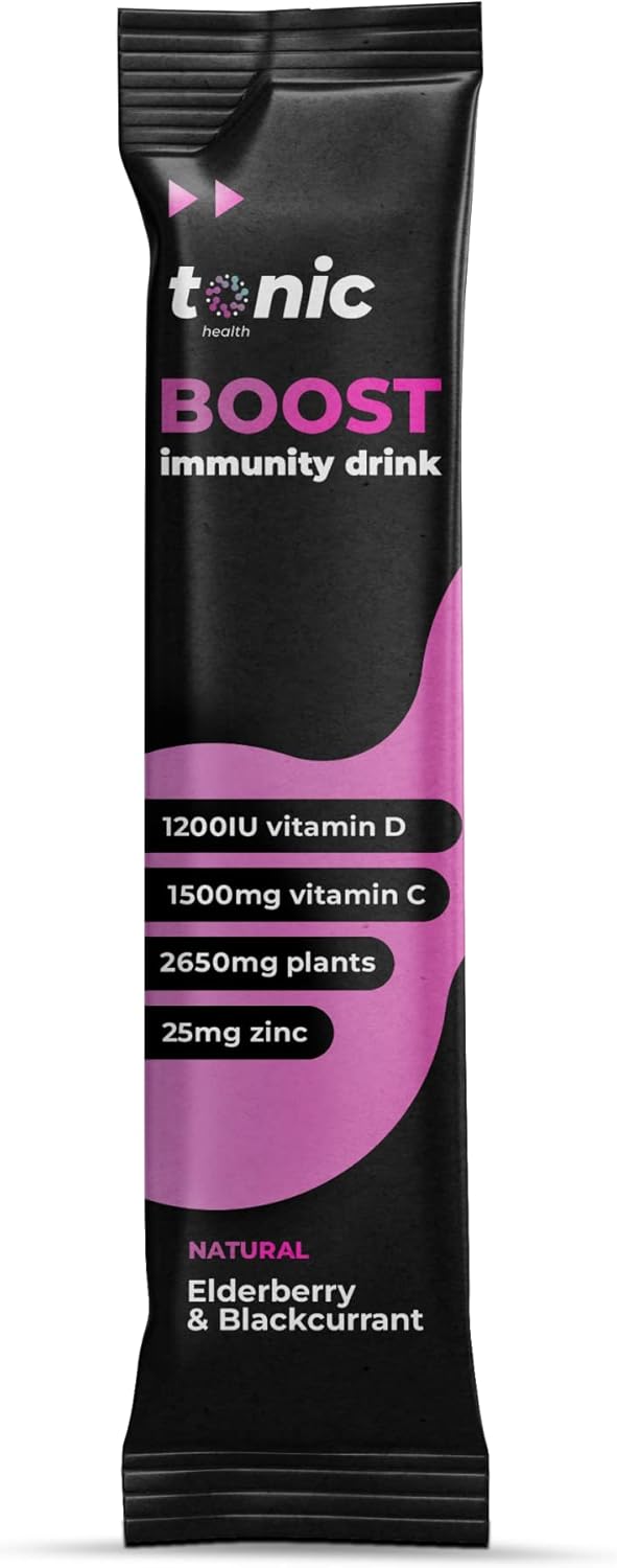Tonic Health High Dose Immunity Supplement - Max Strength - Vitamin C, Vitamin D, Zinc. Plant Powered for Immune Recovery & Energy Boost - Vegan, No Sugar - Elderberry & Blackcurrant (10 Count) : Amazon.co.uk: Health & Personal Care