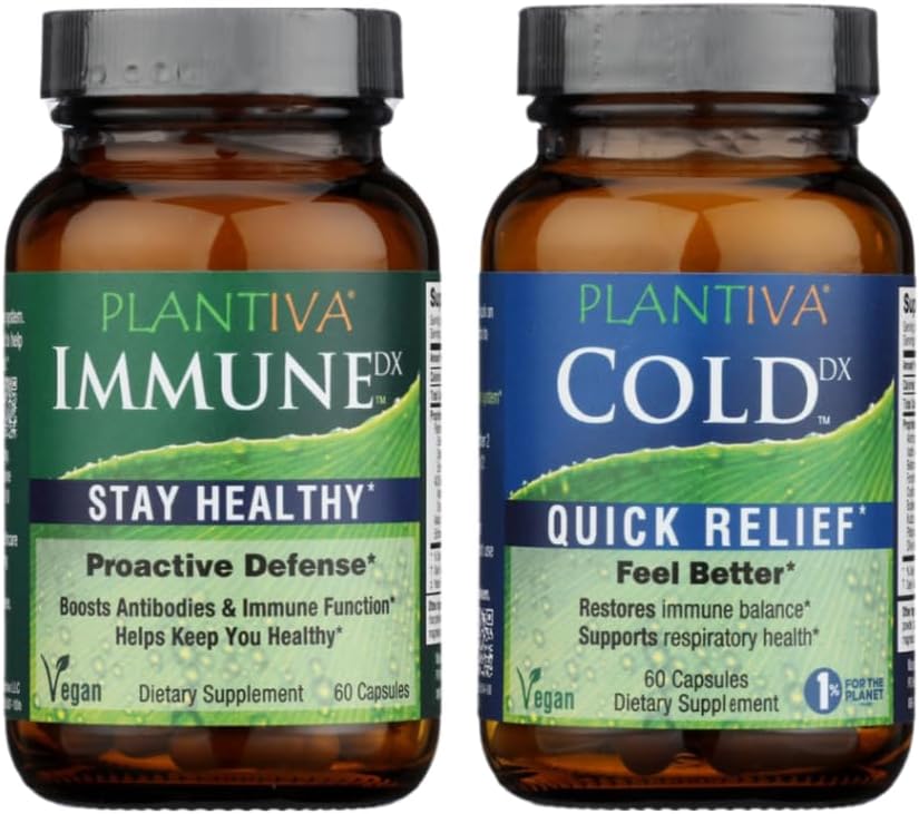 Immunedx + Colddx Herbal Formulas (60 Ct Bottles) Immune Support Bundle 2Ct