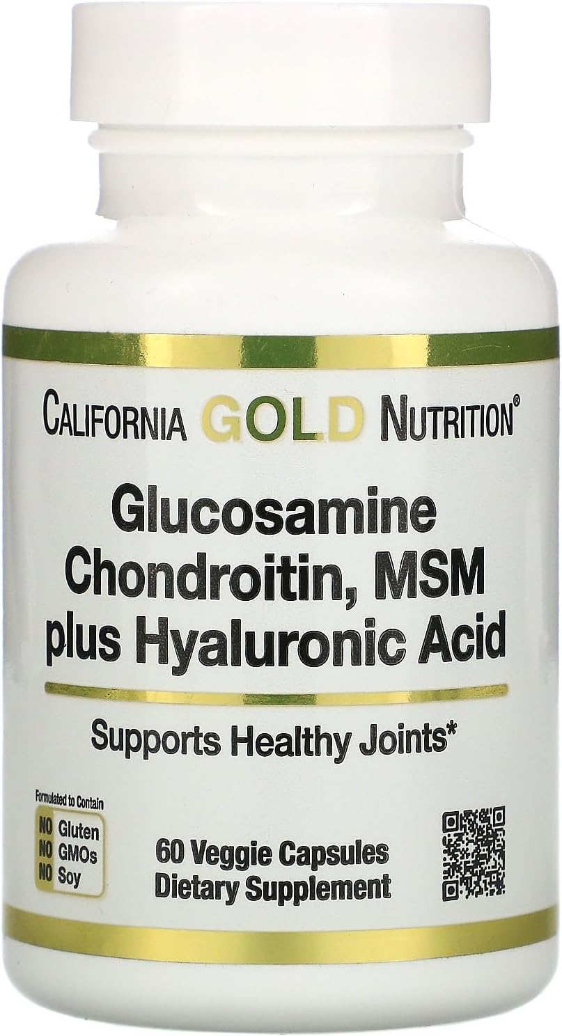 California Gold Nutrition Glucosamine Chondroitin, Msm Plus Hyaluronic Acid, 60 Veggie Capsules