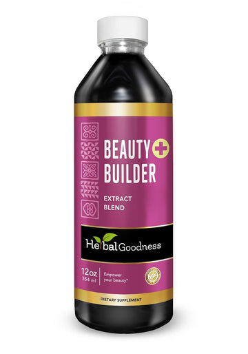 Herbal Goodness Beauty Builder 12oz - Colageno para Mujer for Improved Beauty, Skin Health, Hair Growth, Radiating Skin, Hair and Nail Growth, Enriched with Collagen Supplements - 1 btl -23 Serving