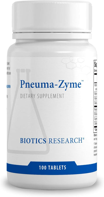 Biotics Research Pneuma-Zyme? ? Respiratory Support with Neonatal Lung. Supports Lung Healing and Repair. Upper Respiratory Health 100 Tabs