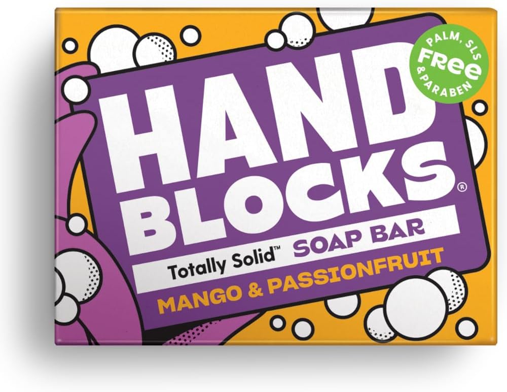 Hand Blocks: Mango & Passionfruit - Cold Processed Natural Soap Bars - Plastic, Palm, Sls, Sles & Paraben Free