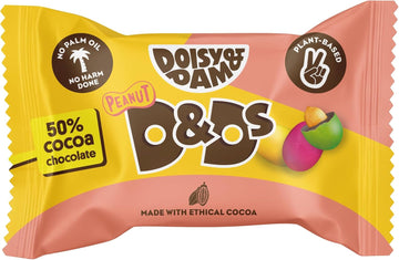 Doisy & Dam Dark Chocolate Peanuts (18 X 30G Pack) | Crunchy Chocolate Covered Peanut (D&Ds) | Single Origin | 50% Cocoa | No Palm Oil | Vegan Ethical Sharing Bags | Dairy-Free | Natural Ingredients