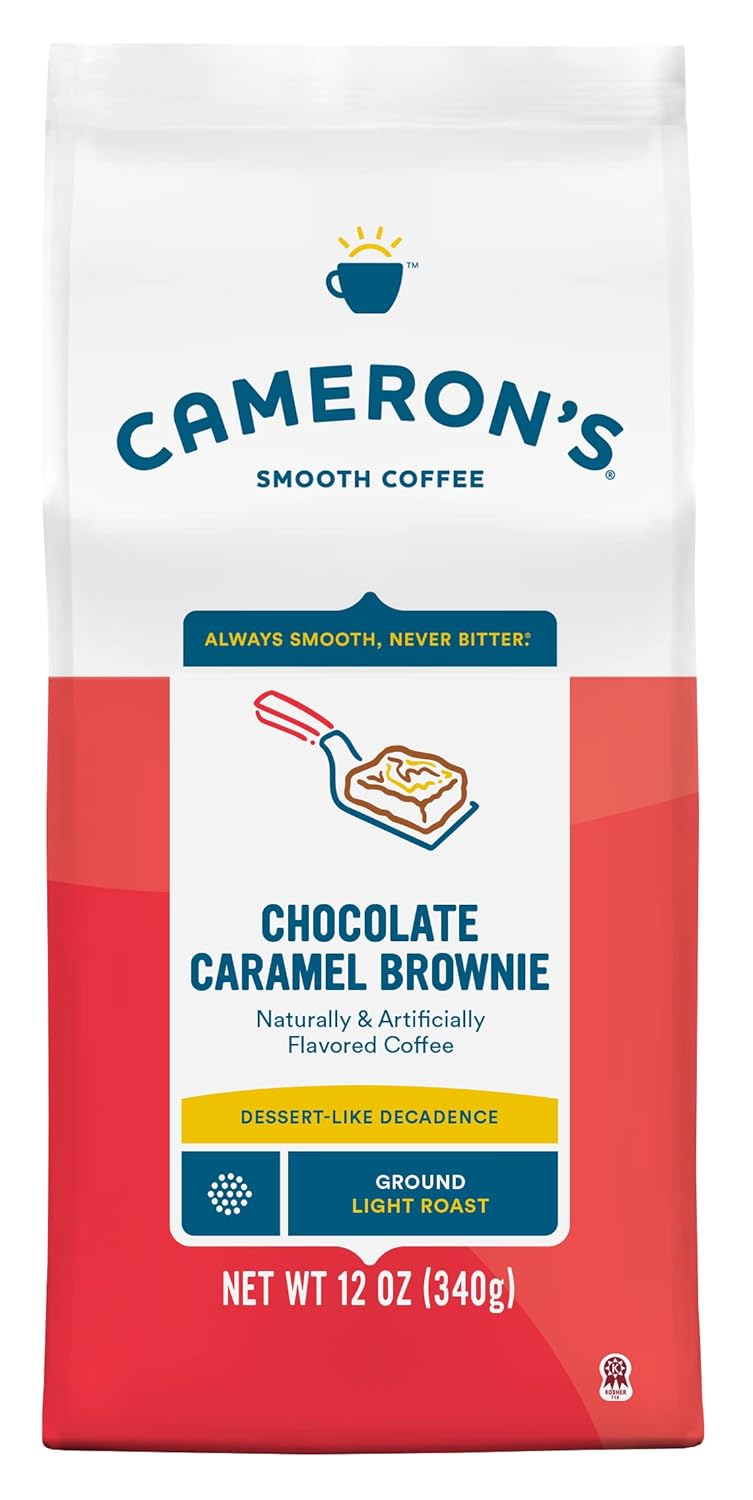 Cameron's Coffee Roasted Ground Coffee Bag, Chocolate Caramel Brownie, 32 Ounce, (Pack of 1)