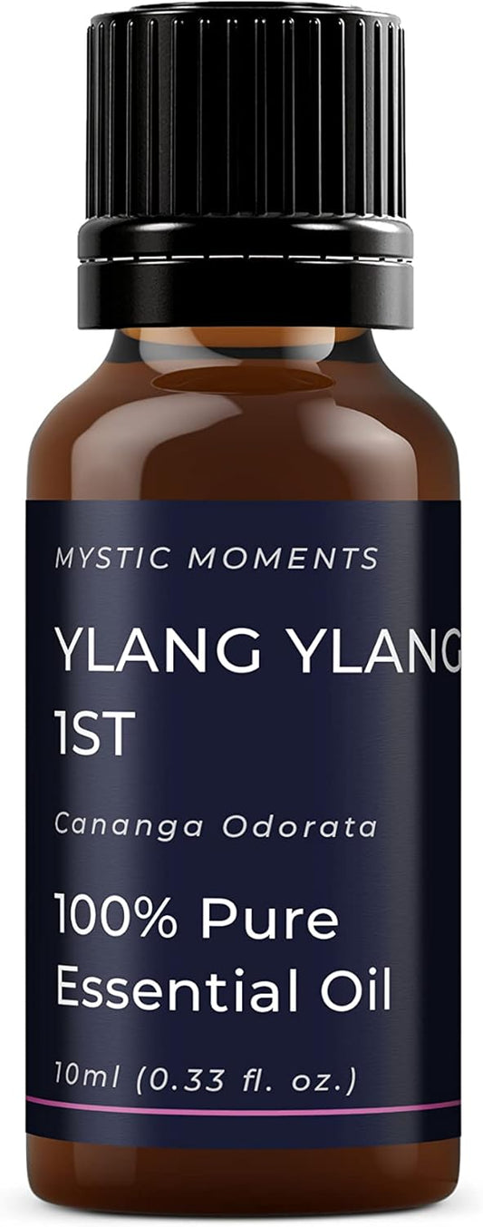 Mystic Moments | Ylang Ylang 1st Essential Oil 10ml - Pure & Natural oil for Diffusers, Aromatherapy & Massage Blends Vegan GMO Free