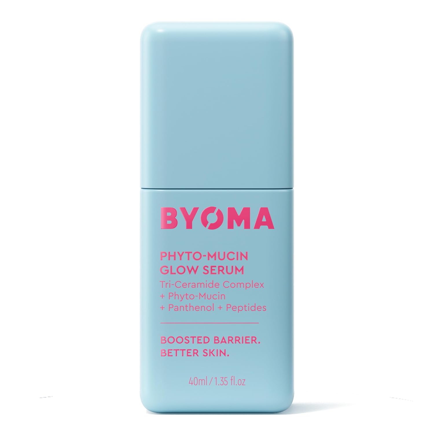 Byoma Phyto-Mucin Glow Serum - Mucin Face Serum For Glass Skin - Plumps, Primes + Hydrates - Flawless Primer And Makeup Base - Strengthens Skin Barrier - 1.35 Fl.Oz