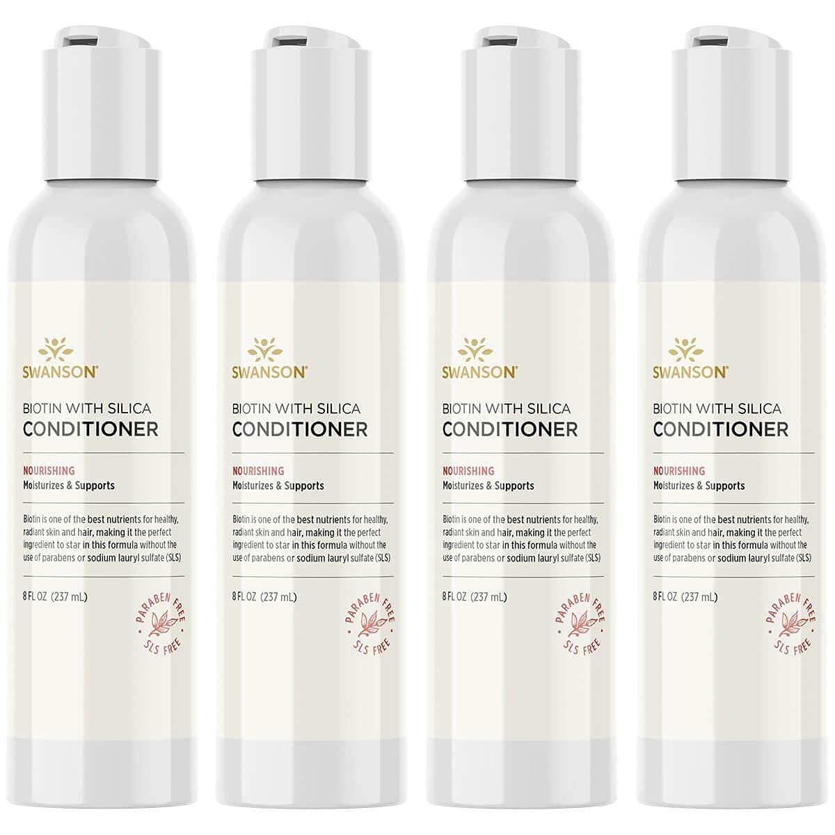 Swanson Biotin Conditioner With Silica 8 Fl Ounce (237 Ml) Liquid (4 Pack)