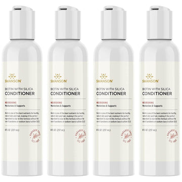 Swanson Biotin Conditioner With Silica 8 Fl Ounce (237 Ml) Liquid (4 Pack)