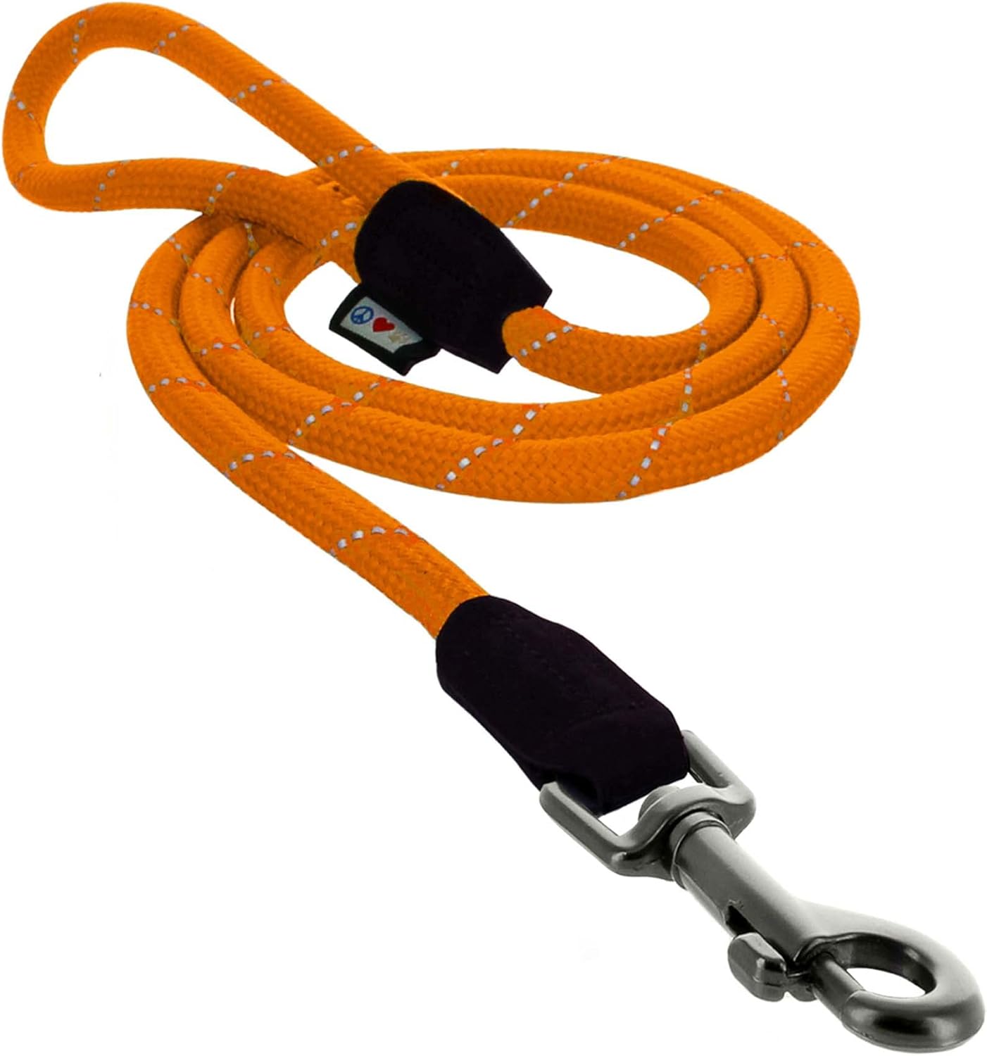 PAWTITAS 1.8 M Training Dog Lead Durable Small Rope Lead for Dogs Premium Quality Heavy Duty Rope Lead Strong and Comfortable - Orange Puppy Lead