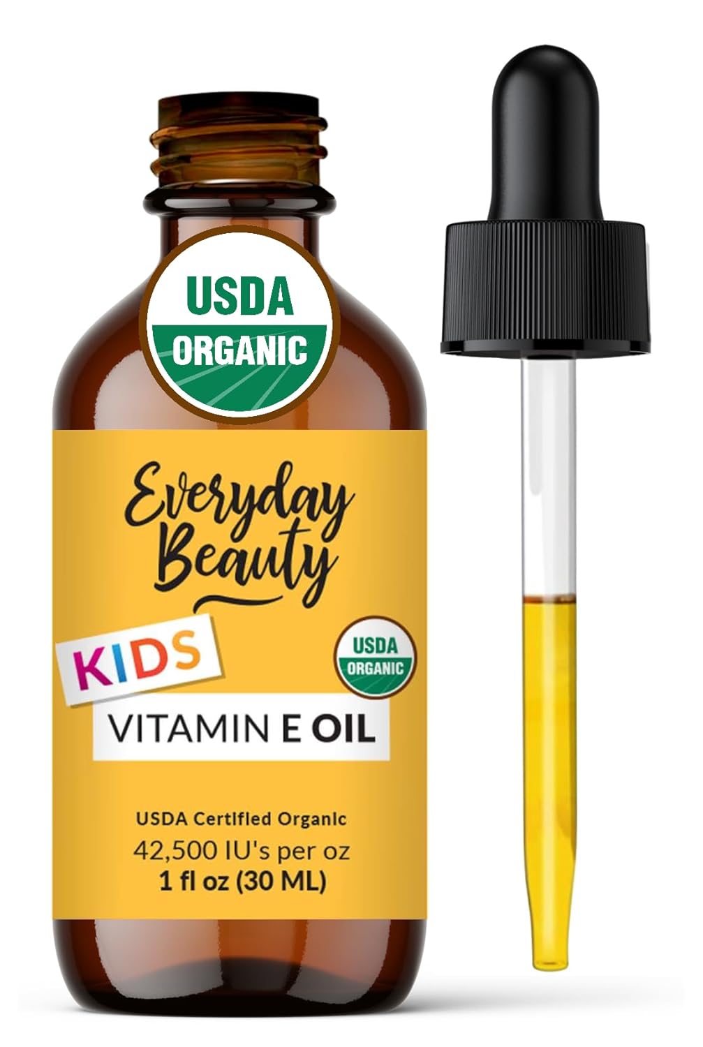 Organic Vitamin E Oil - Nourishing Baby Massage Oil For Moisturizing Dry Skin - Fragrance Free & All Natural Plant Based, Lightweight Gentle Blend - 2 Fl Oz With Pump Top