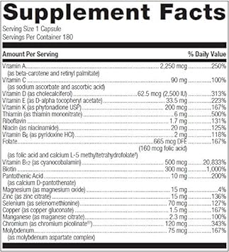 Bariatric Advantage High ADEK Multivitamin, High Potency Vitamin A, Vitamin D, Vitamin E, and Vitamin K Supplement for Bariatric Surgery Patients - 180 Count : Health & Household