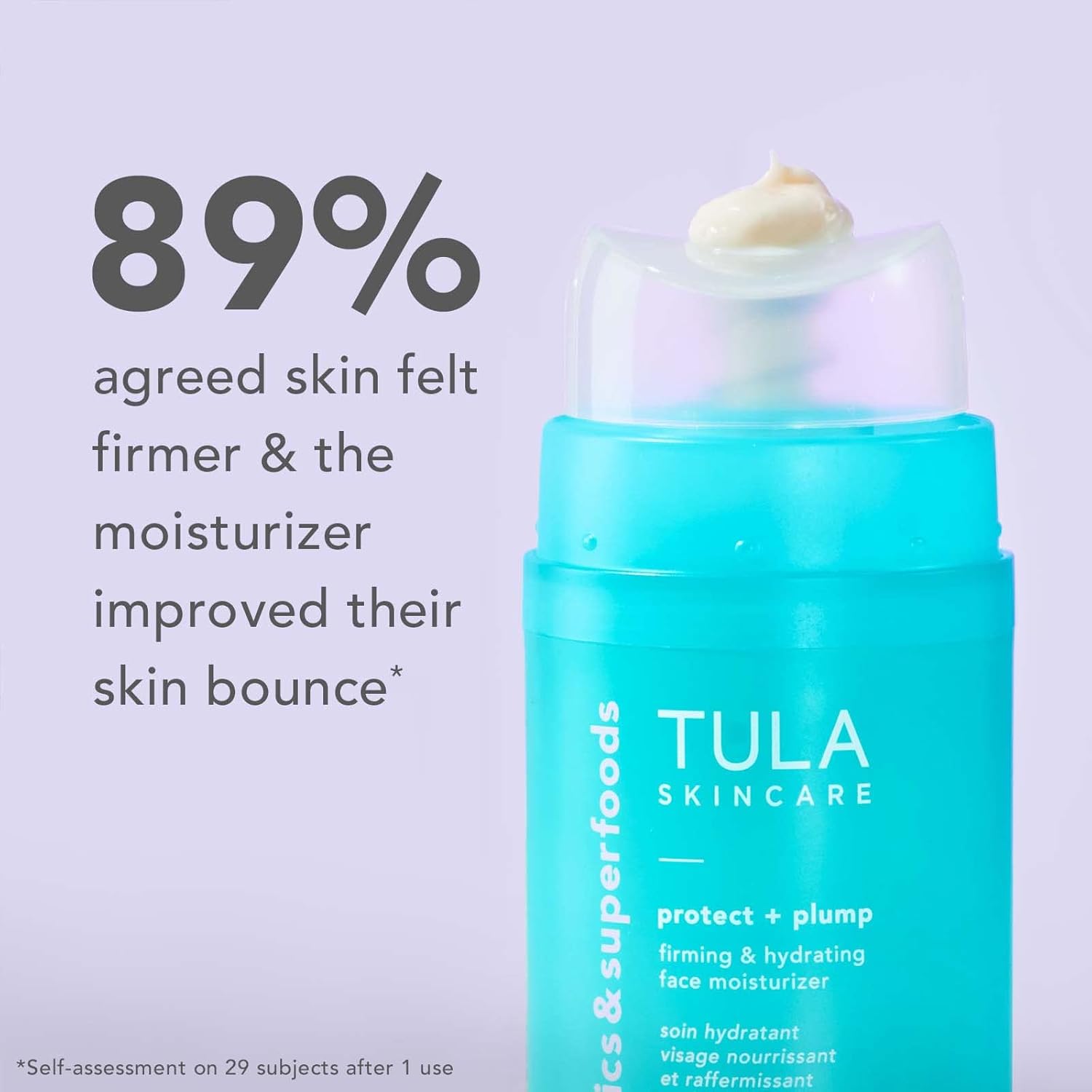 TULA Skin Care Protect + Plump Firming & Hydrating Face Moisturizer - Skincare-First, Daily Ageless Moisturizer, Minimizes the Look of Wrinkles & Fine Lines, 1.6 oz. : Beauty & Personal Care