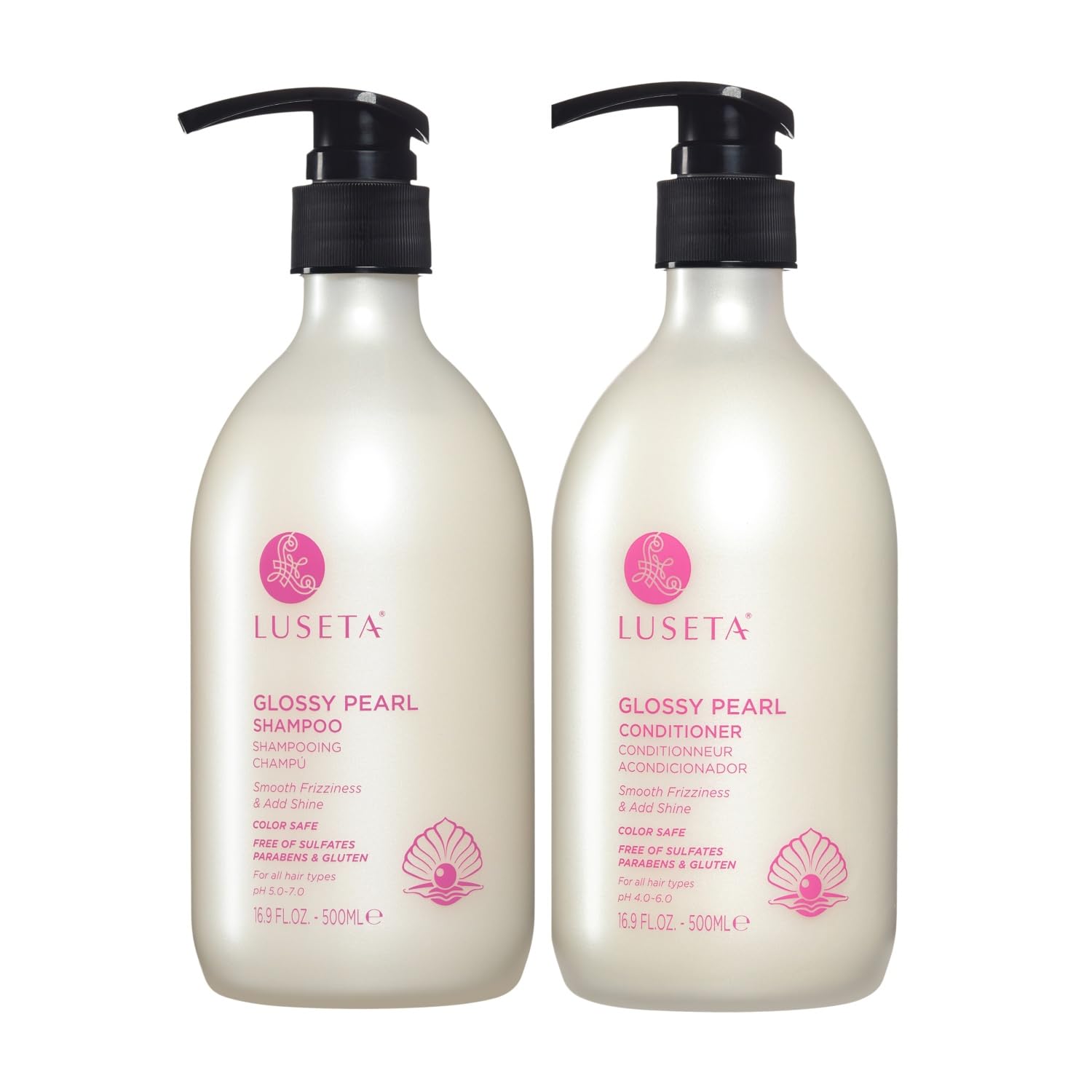 Luseta Curly Hair Shampoo And Conditioner Set - Define Curls And Restore Bounce With Coconut Oil For Waves And Curls, Intensely Moisturizing, Color Safe And Sulfate Free