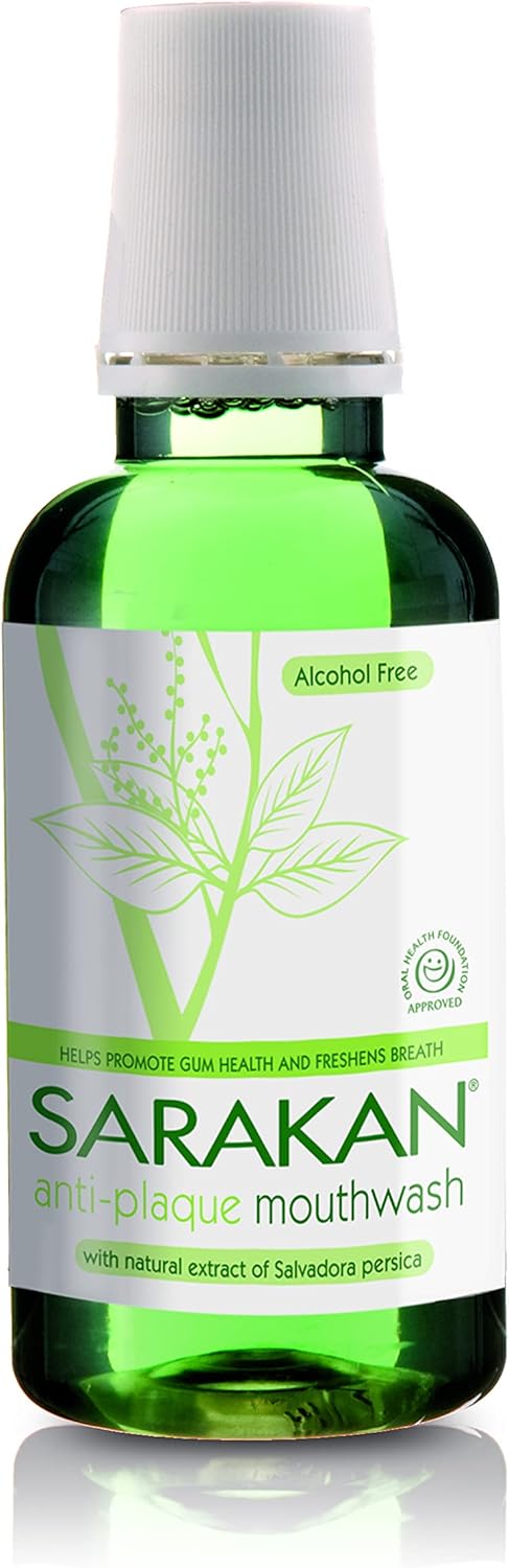 Sarakan Anti-Plaque Mouthwash (300 ml) | Formulated to Reduce Plaque and Tartar | Alcohol Free | Fluoride Free | Vegan (Pack of 1) : Amazon.co.uk: Health & Personal Care