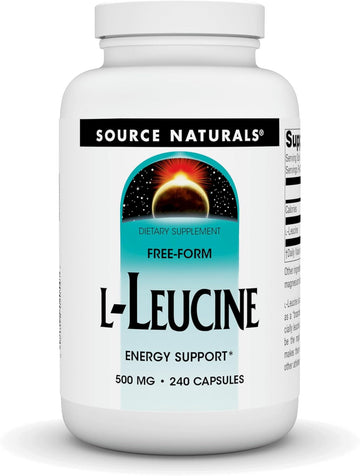 Source Naturals L-Leucine, Energy Support*, A Free Form Essential Amino Acid Supplement For Energy Support - 240 Capsules