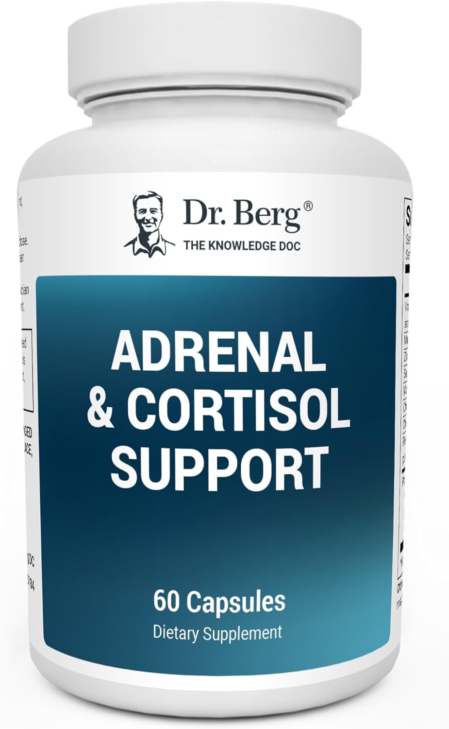 Dr. Berg Adrenal & Cortisol Capsules - Adrenal Supplement & Cortisol Manager - Mood, Focus, Relaxation And Stress Support - Adrenal Supplements With Ashwagandha Extracts - 60 Capsules