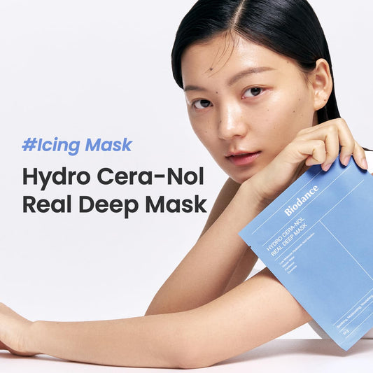 Biodance Hydro Cera-Nol Real Deep Mask, Overnight Hydrogel Mask, Soothing, Moisturizing, Nourishing, 1.19Oz(34G) X 4Ea