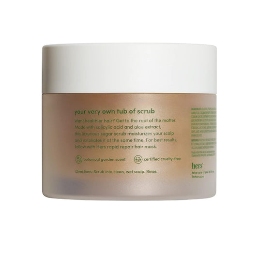 Hers Detox Scalp Scrub With Salicylic Acid And Aloe Vera Extract To Exfoliate And Moisturize The Scalp, Botanical Garden Scent, No Parabens Phthalates Or Sulfates, Cruelty Free, 8Oz