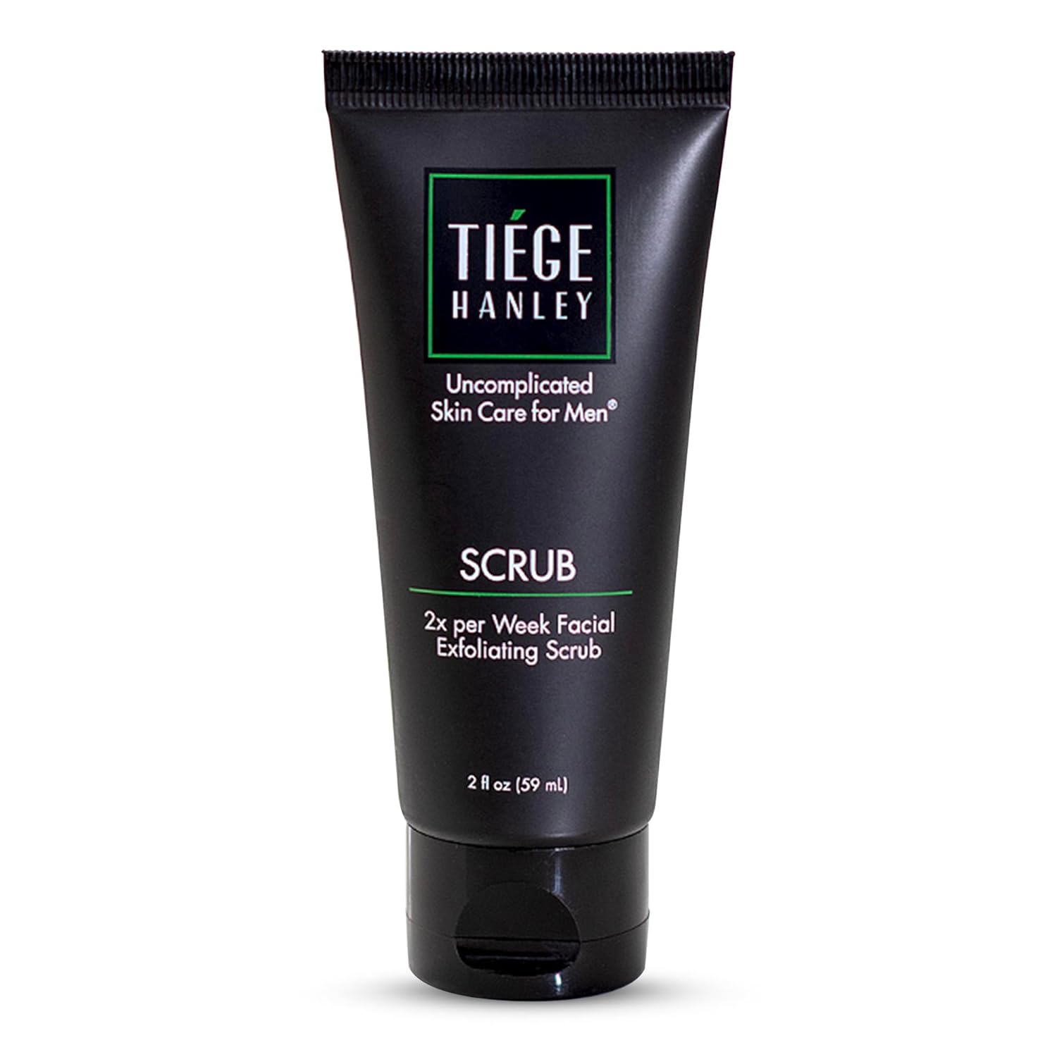 Tiege Hanley Exfoliating Face Wash For Men, 2 Oz - Gentle Face Scrub For Deep Pore Cleansing, Detoxifies & Removes Dead Skin Cells - Refreshing Facial Exfoliator For Dry Or Sensitive Skin