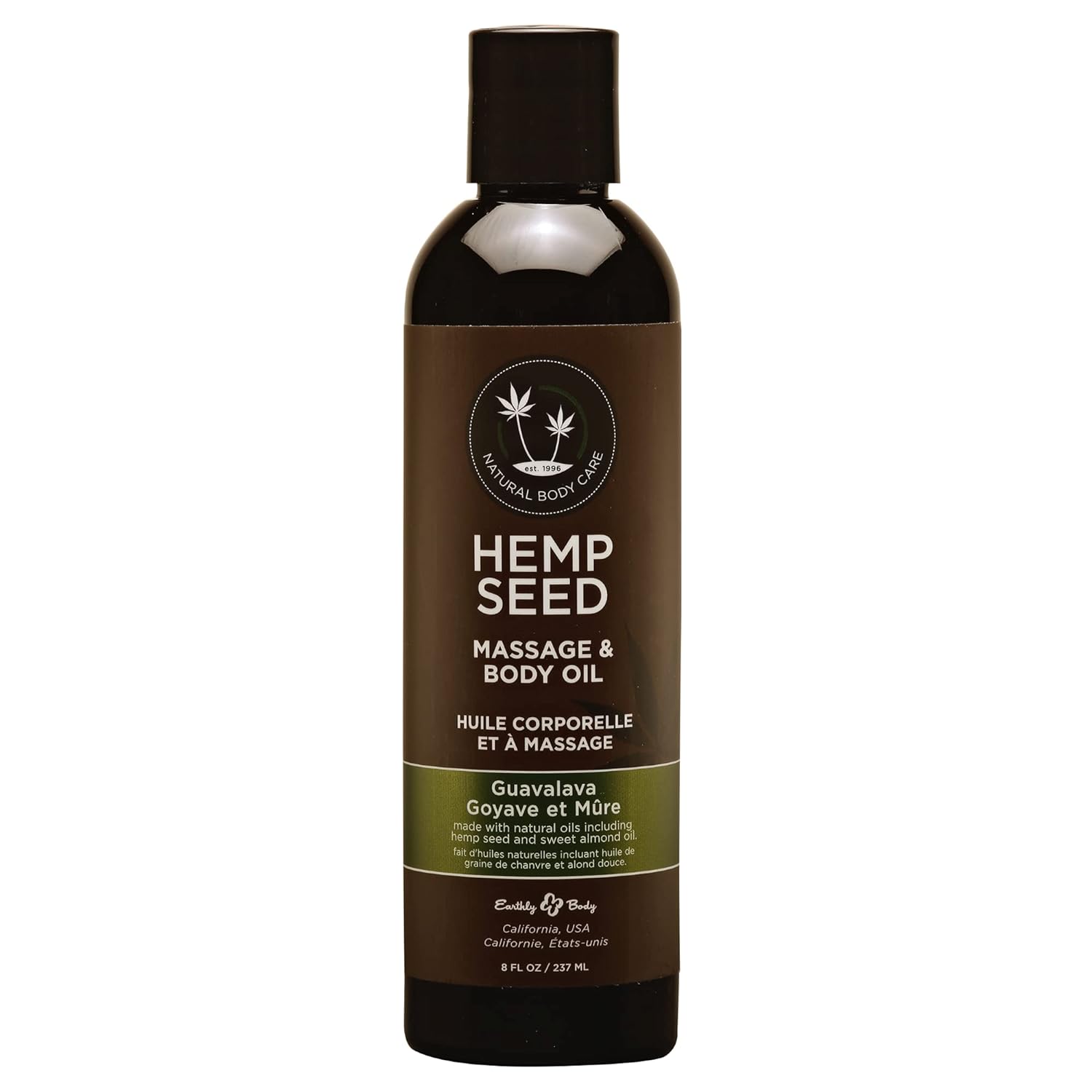 Hemp Seed Massage & Body Oil - 8 fl. oz. - Nourishing, Moisturizing Ma