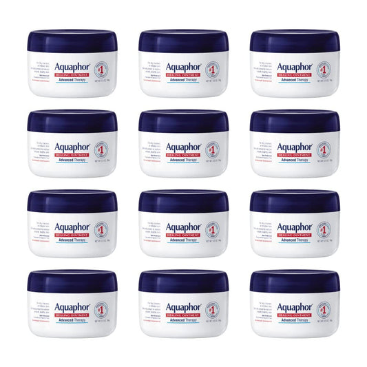 Aquaphor Healing Ointment Advanced Therapy Skin Protectant, Dry Skin Body Moisturizer, 3.5 Oz Jar, 12 Count (Pack of 4) : Beauty & Personal Care