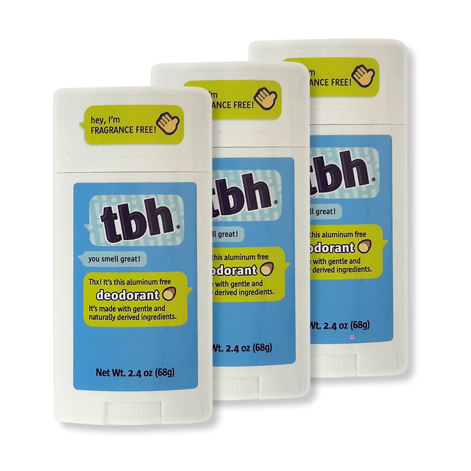 Tbh Kids Deodorant – Aluminum-Free, Fragrance Free Natural Deodorant For Kids & Preteens – With Charcoal, Coconut Oil & Arrowroot Powder – Safe & Gentle Odor Protection – 2.4 Oz