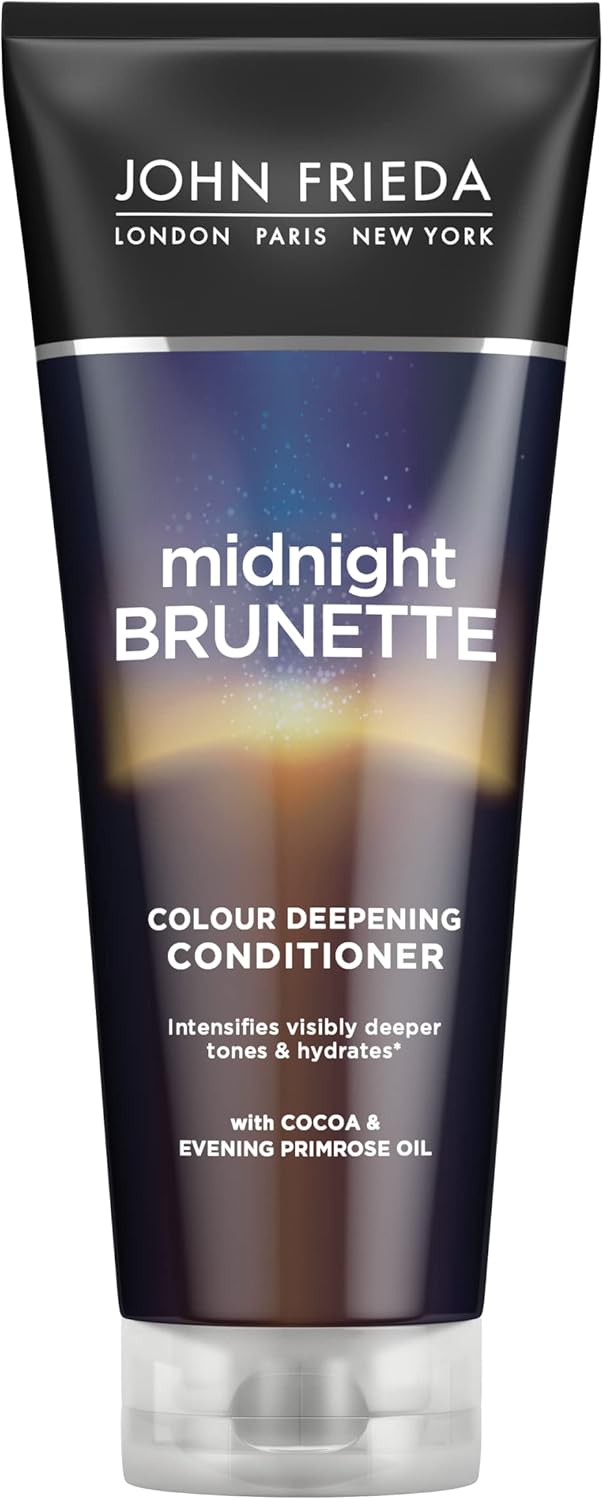 John Frieda Midnight Brunette Colour Deepening Conditioner 250 Ml, Colour-Depositing Conditioner For Brown Hair