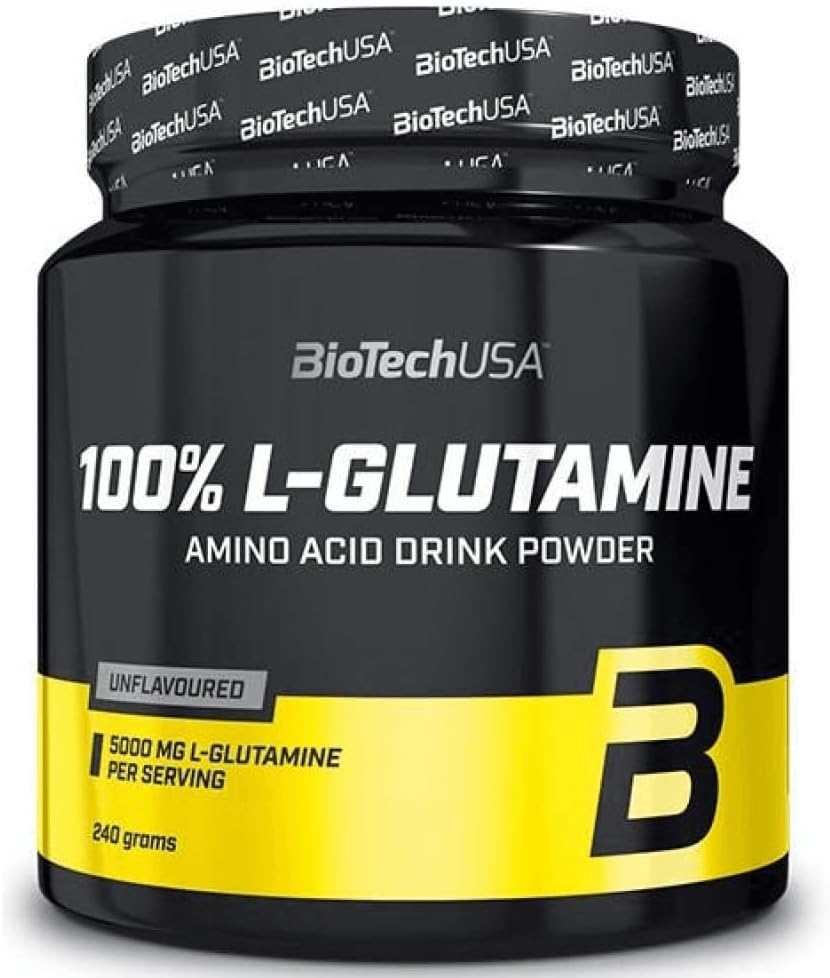 Biotechusa 100% L-Glutamine | 5,000Mg Pure Amino Acids | Unflavored | Sugar-Free | Ideal For Fitness Enthusiasts & Competitive Athletes | 500G