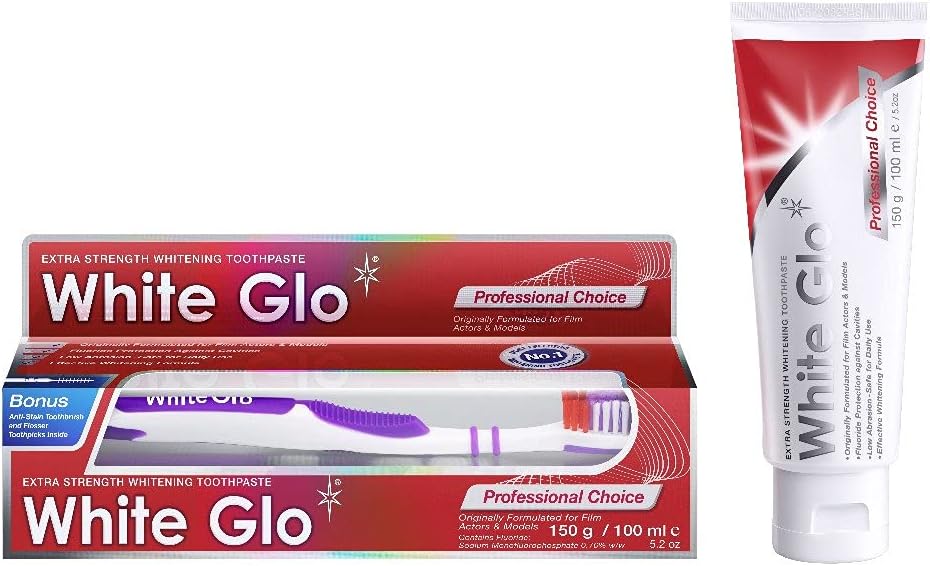 White Glo Extra Strength Whitening Toothpaste Professional Choice 100Ml - 2 Packs