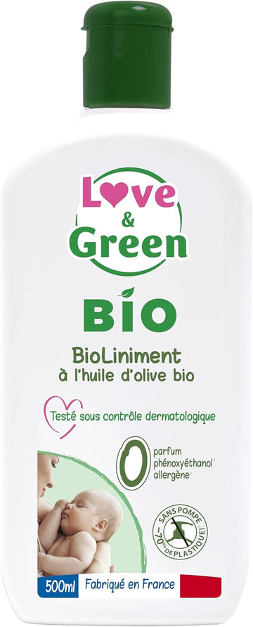 Love & Green Bioliniment Certified Organic Fragrance Free – 500 Ml – Made In France