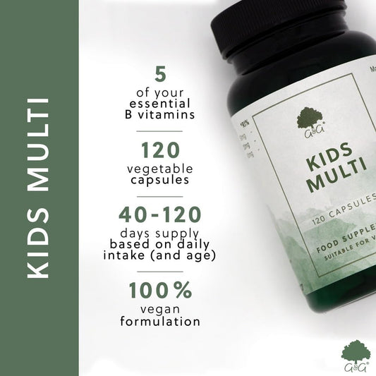 Kids Multivitamin Supplement | Multivitamin For Children | Unique Small Capsule Design | 120 Capsules | G&G Vitamins