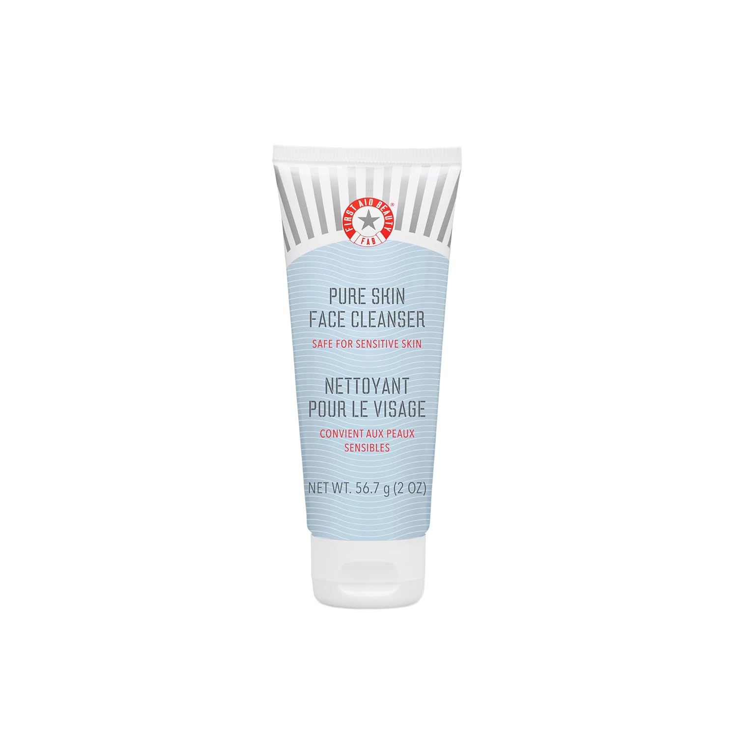 First Aid Beauty - Pure Skin Face Cleanser, Effectively Removes Makeup, Dirt, And Impurities, Gentle Cleanser Leaves Skin Soft & Supple, Safe For Sensitive Skin, Fragrance Free, 2 Oz
