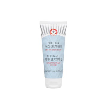 First Aid Beauty - Pure Skin Face Cleanser, Effectively Removes Makeup, Dirt, And Impurities, Gentle Cleanser Leaves Skin Soft & Supple, Safe For Sensitive Skin, Fragrance Free, 2 Oz