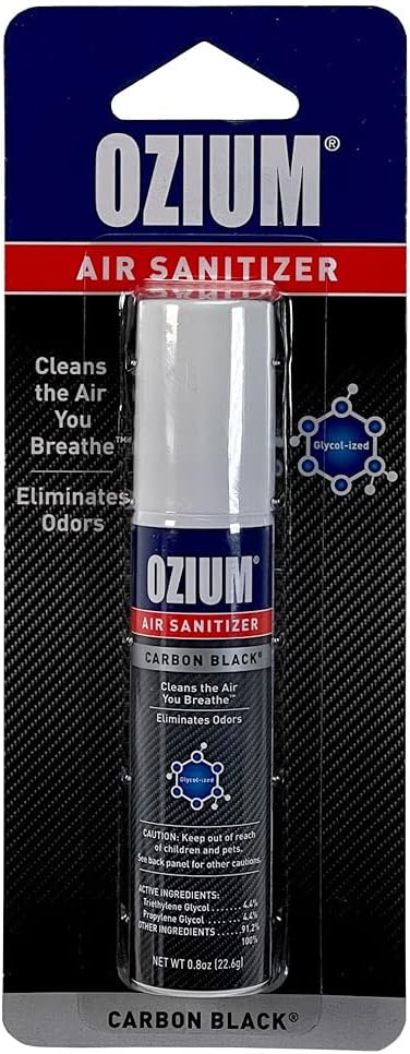 Ozium Air Sanitizer 0.8 oz Spray, Carbon Black Scent (1-Piece)