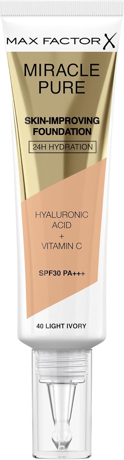 Max Factor Miracle Pure Foundation, Light Ivory 40 : Amazon.co.uk: Beauty