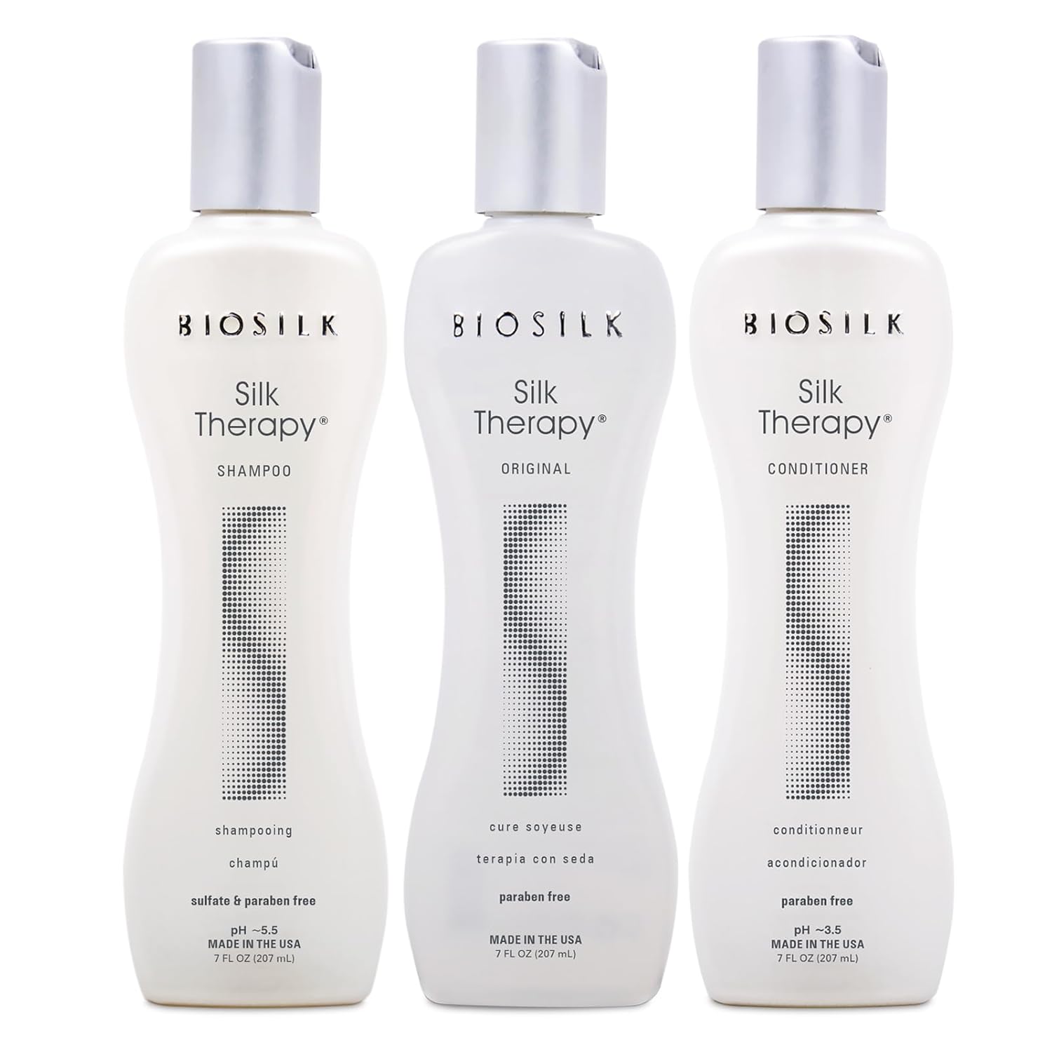 Biosilk Revive Your Locks Kit. Original Silk Therapy 7Oz, Silk Therapy Shampoo 7Oz, And Silk Therapy Conditioner 7Oz (Kit Contains 3 Products), 7 Fluid_Ounces