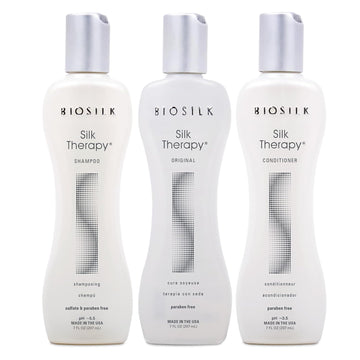 Biosilk Revive Your Locks Kit. Original Silk Therapy 7Oz, Silk Therapy Shampoo 7Oz, And Silk Therapy Conditioner 7Oz (Kit Contains 3 Products), 7 Fluid_Ounces