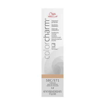 Colorcharm Permanent Gel, Hair Color For Gray Coverage, 5Bc Fudge Pop