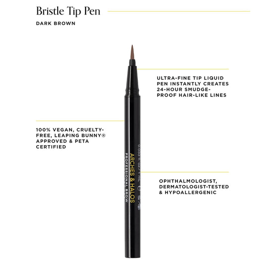 Arches & Halos Microblading Brow Shaping Pen - Fuller, More Defined Brow - Long-Lasting, Smudge Resistant, Rich Color - Vegan And Cruelty Free Makeup - Auburn - 1 Ml