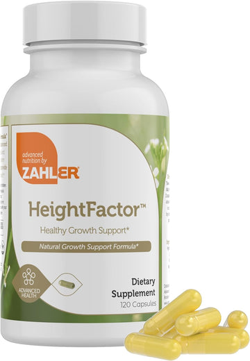 Zahler - Height Factor Healthy Growth Support Vitamin & Mineral Capsules (120 Count) - Kosher Height & Growth Supplement for Kids, Teens & Young Adults - Grow Taller Growth Hormone Support Nutrients