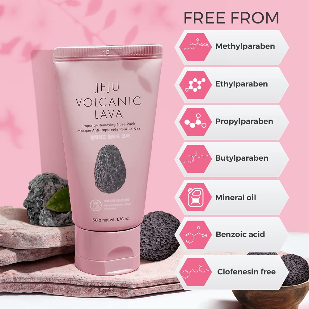 The Face Shop Jeju Volcanic Lava Impurity Removing Nose Pack | Wash-Off Nose Pack for Excess Sebum, Impurities & Dirt Removal | Skin Clarifying with Pores Shrinking & Refreshing Sensation, 1.76 Fl Oz : Beauty & Personal Care