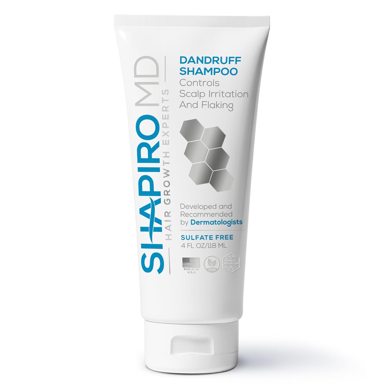 2-in-1 Shampoo For Dandruff And Hair Loss - Reduces Itching And Flaking While Thickening Hair’s Appearance | Contains 3% Salicylic Acid + DHT-Fighting Compounds | Dermatologist Approved | Shapiro MD