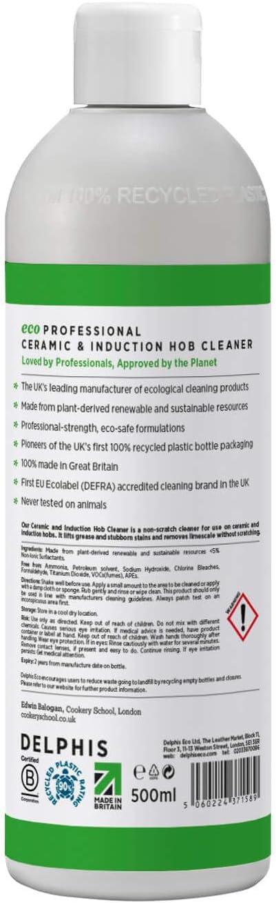 Delphis Eco Ceramic And Induction Hob Non Scratch Cleaner 500Ml Ceramic Hob Cleaner Eco Friendly Hob Cleaner