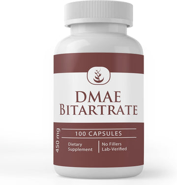 Pure Original Ingredients Dmae Bitartrate, (100 Capsules) Always Pure, No Additives Or Fillers, Lab Verified