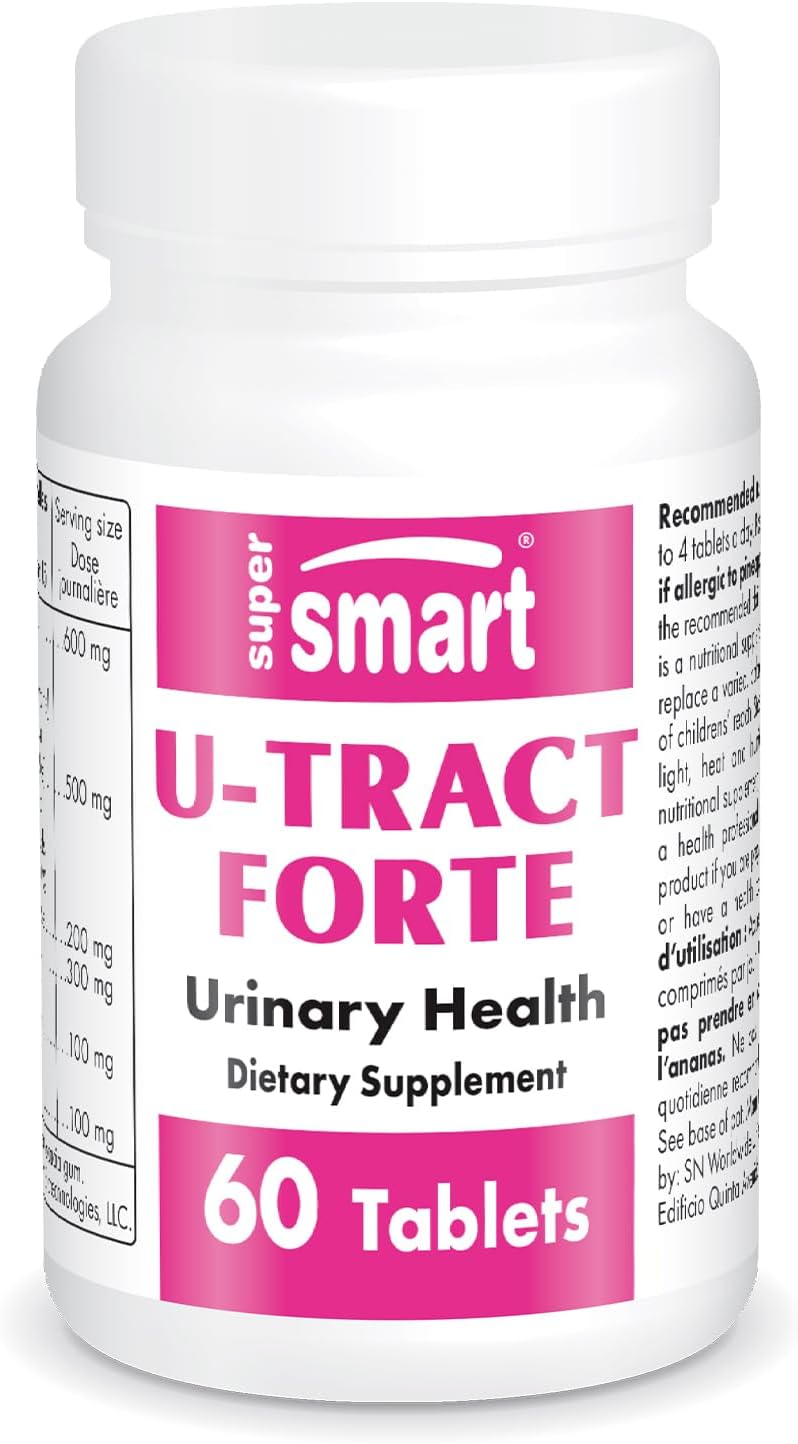 Supersmart - U-Tract Forte - With D-Mannose & Bromelain - Helps To Fight Urinary Discomfort & Sensitivity | Non-Gmo & Gluten Free - 60 Tablets