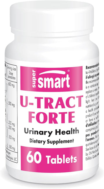Supersmart - U-Tract Forte - With D-Mannose & Bromelain - Helps To Fight Urinary Discomfort & Sensitivity | Non-Gmo & Gluten Free - 60 Tablets