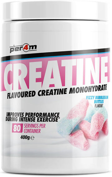 Per4M Creatine Powder | 80 Servings Of Micronised Creatine Monohydrate | Performance & Strength | 8 Flavours (400G, Passionfruit)