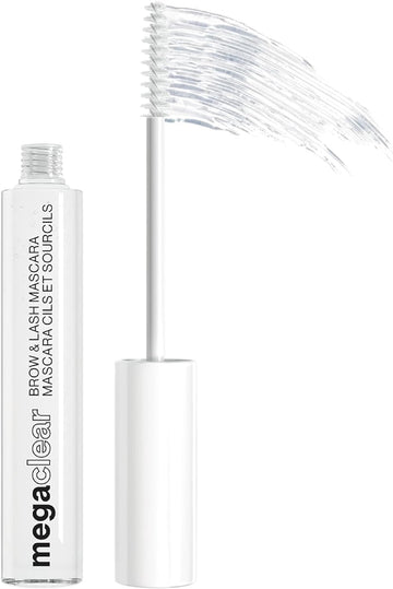 Wet N Wild Mega Clear Brow & Lash Mascara - Sculpts Brows, Defines Lashes, Conditioning With Soy Protein & Provitamin B5, Primer & Top Coat, Cruelty-Free & Vegan - Clear