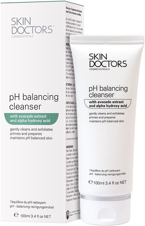 Skin Doctors Ph Balancing Cleanser | Daily Facial Cleanser | Avocado Extract | Lactic Acid & Alpha Hydroxy Acid (Aha) | Cleanses | 100Ml